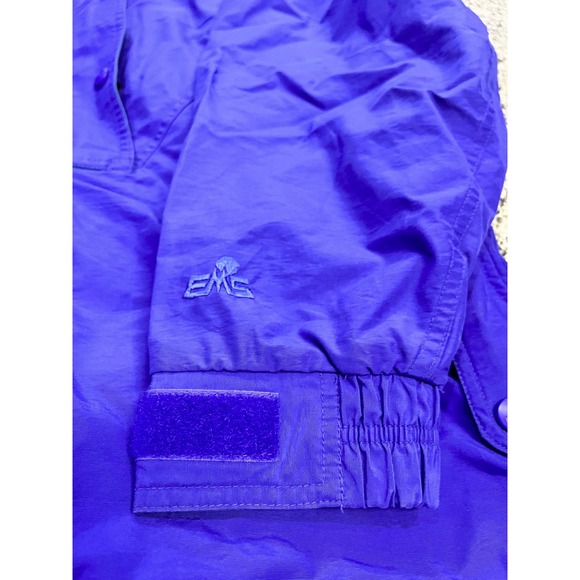 Vintage 90s East West Sports Anorak Windbreaker Purple Teal Mens M - Picture 6 of 12